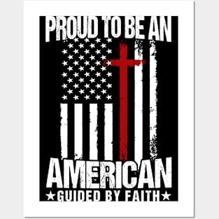 Proud To Be American Jesus American Flag Patriot Christian Posters and Art